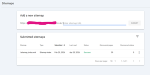 Submitting a sitemap to Google Search Console
