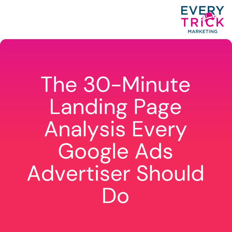 The 30-Minute Landing Page Analysis Every Google Ads Advertiser Should Do